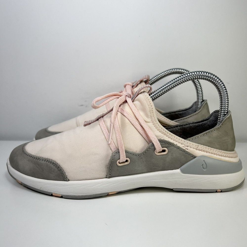 Olukai Miki Li Slip On Tennis Shoes Pink Gray Size 6.5